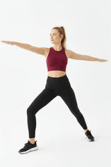 Yüksek Bel Toparlayıcı Likralı Esnek Korse Tayt Yoga Spor