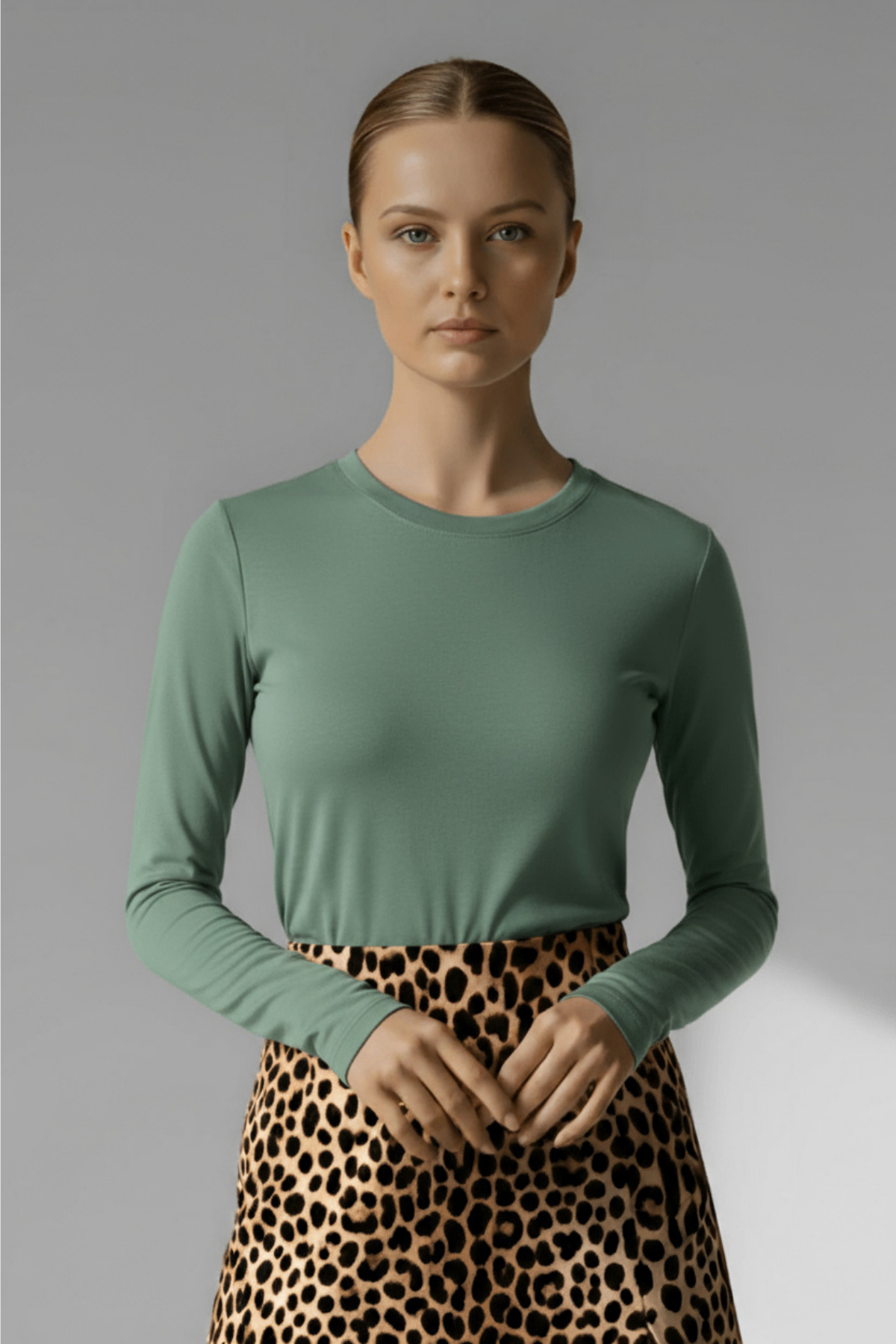Bisiklet Yaka Basic Uzun Kollu Body Full Likralı Tam Kalıp