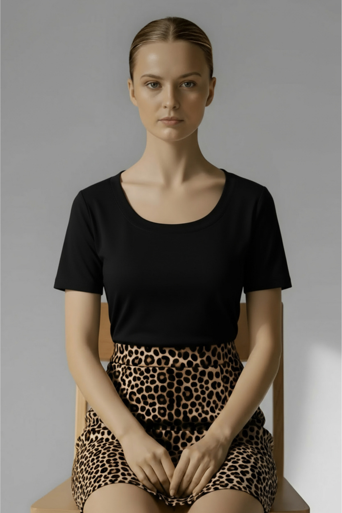 Geniş Yaka Uzun Kollu Body
