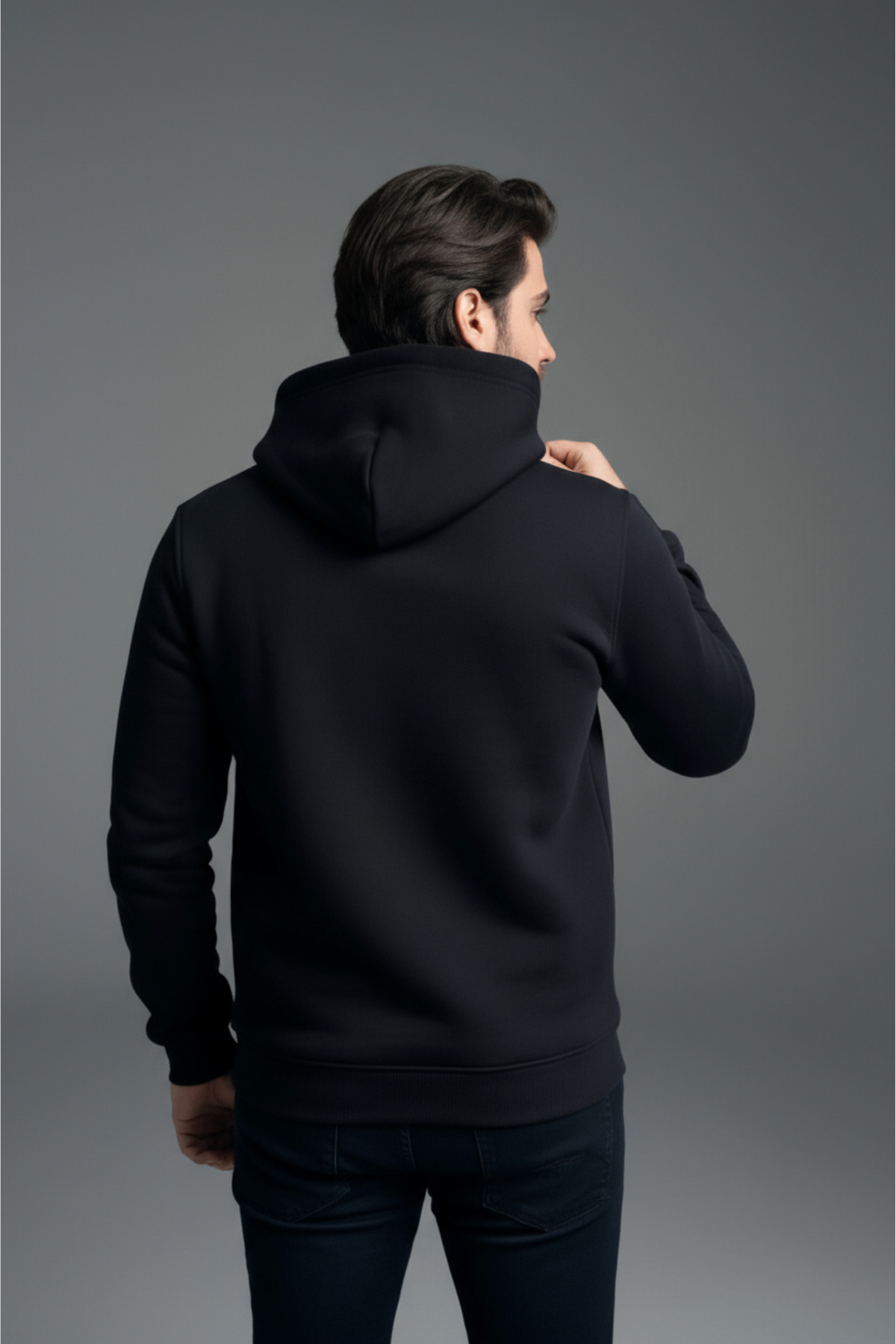 Erkek Yumusaçık Kumaşlı Kapüşonlu Regular Fit İçi Polarlı 3 İplik Kanguru Cepli Pamuklu Sweatshirt