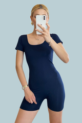 Kısa Kollu Toparlayıcı Spor Tulum