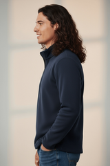 Balıkçı Yaka Tok Kumaş Kışlık Polar Yarım Fermuarlı Sweatshirt