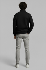 3 İplik Erkek Standart Fit Normal Kesim Içi Polarlı Dik Bato Yaka Pamuklu Sweatshirt