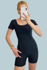 Kısa Kollu Toparlayıcı Spor Tulum